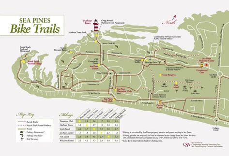 sea pines bike map Sea Pines Hilton Head, Harbour Town, Bike Route, Community Park, Enjoy Your Vacation, Bike Path, Street Lights, Bike Rental, Spanish Moss