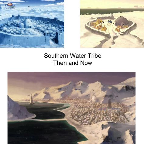 The Legend of Korra: southern water tribe then and now Avatar Cycle, Southern Water Tribe, Avatar Korra, Yip Yip, Water Tribe, Korra Avatar, The Legend Of Korra, Air Bender, Avatar The Last Airbender Art