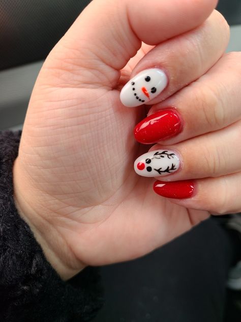 Simple Snowman Nails, Snow Man Nails Art, Snow Man Nail Art, Crismas Nails Simple, Kid’s Christmas Nails, Kids Xmas Nails, Kids Nails Christmas, Kid Christmas Nails, Christmas Nails Kids