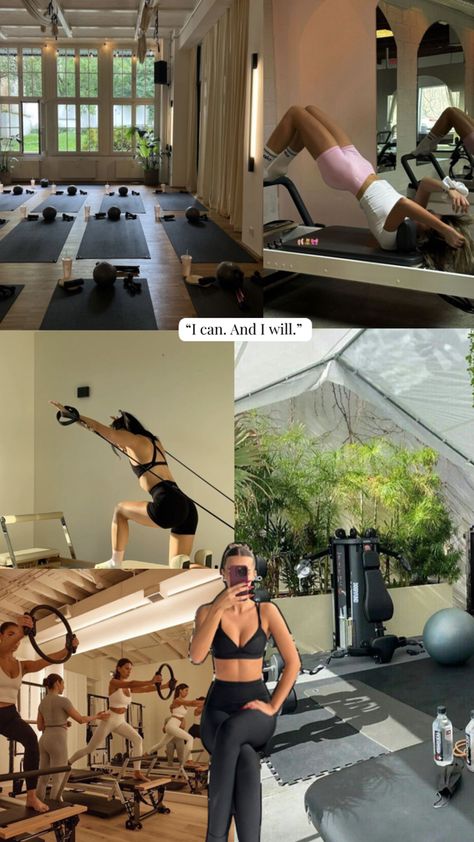 pilates, fitness, exercise, routine, pilates studio, motivation, consistency Hot Pilates, Pilates Workout Routine, Fitness Vision Board, Yoga Inspo, Pilates Instructor, Ab Workout At Home, Fitness Inspiration Body, Healthy Lifestyle Motivation, Pilates Studio