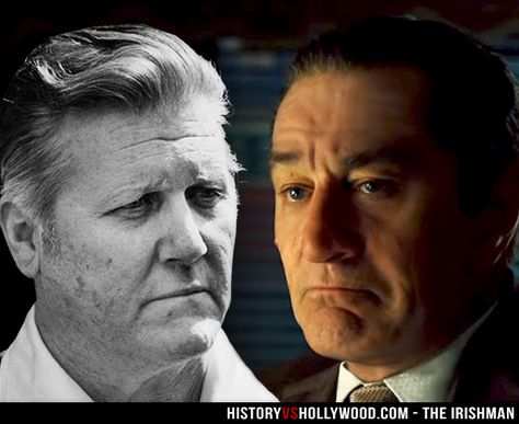 The real Frank Sheeran and his onscreen counterpart in The Irishman, Robert De Niro. #TheIrishman #RobertDeNiro #DeNiro #AlPacino #Scorsese #gangster #mobster #mafia #crime #movie The Irishman Movie, Irishman Movie, Frank Sheeran, Joe Gallo, Mob Deep, Jimmy Hoffa, The Lone Gunmen, The Irishman, Idle Game