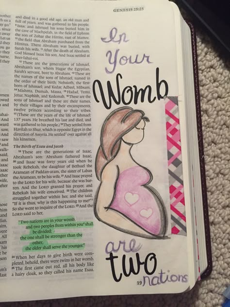 Genesis 25:23 bible journaling CS: rebecca birth of Esau and Jacob Genesis Bible Doodle, Genesis 25 Bible Journaling, Genesis 23 Bible Journaling, Genesis 20 Bible Journaling, Genesis Bible Journaling, Illustration Bible, Bible Genesis, Bible Sketches, Bible Drawings