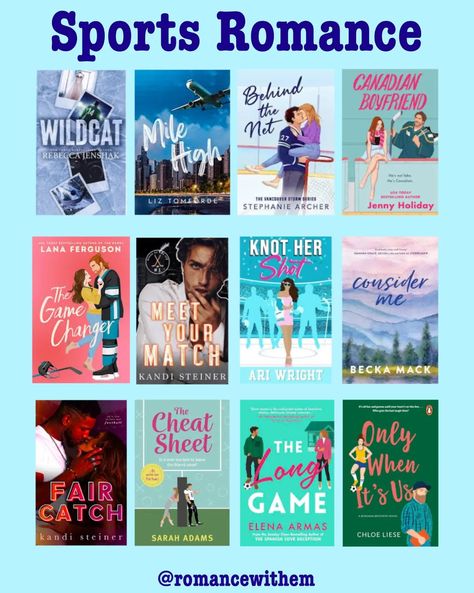 💖 Sports Romance book recs 📚 With the Olympics starting I thought I'd share some book recs from one of my fave sub genres of romance books, no matter what the sport is in it I eat it up every single time I could honestly add about 50 more books to this list, so maybe I'll do a part 2 one day 😅 Do you love sports romances? Drop your recs below I'm always looking for new ones to discover 💖 Sport Romance Books, Canadian Boyfriend, Stephanie Archer, Rebecca Jenshak, Romance Book Recs, Chloe Liese, Sport Romance, Becka Mack, Cheet Sheet