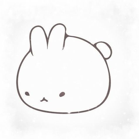 Bunny Pfp Drawing, Cute Bunny Drawing Kawaii, White Bunny Drawing, Kawaii Bunny Drawing, Cute Bunny Drawing Easy, Bunny Doodles, Cute Rabbit Drawing, Rabbit Drawing Easy, Easy Bunny Drawing