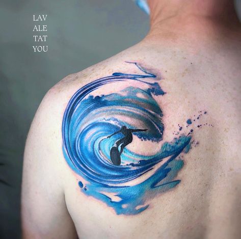 Tidal Wave Tattoo, Japanese Neck Tattoo, Gaara Tattoo, Wave Outline, Daruma Doll Tattoo, Wave Tattoos, Lovely Tattoo, Neck Tattoo Ideas, Japanese Tattoo Artist