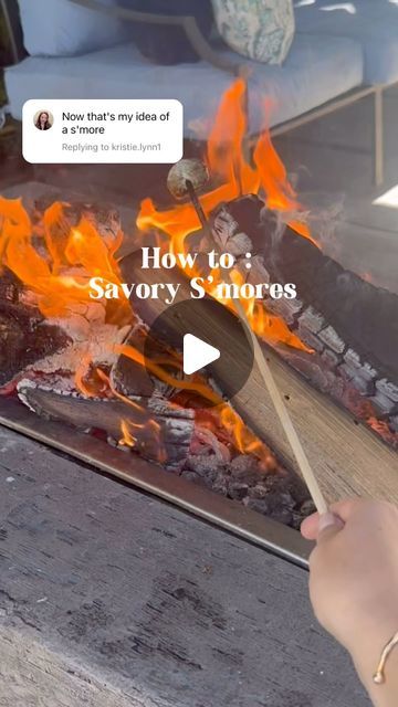 Sophisticated Spreads on Instagram: "Here is a step by step of how to make Savory S’mores! 

Shoutout to @thatcheeseplate for the inspiration 🤍 

I can already picture adults around a campfire making savory s’mores while kiddos have marshmallows! I think we have officially enter the next wave of adulting with this invention! 

#savorysmores #smores #cheese #appetizer" Savory Smores Ideas, Sweet And Savory Smores, Savory Smores Board, Savoury Smores, Savory Smores Cheese, Cheese Smores, Savory Smores Campfire, Savory Smores, S’mores Campfire