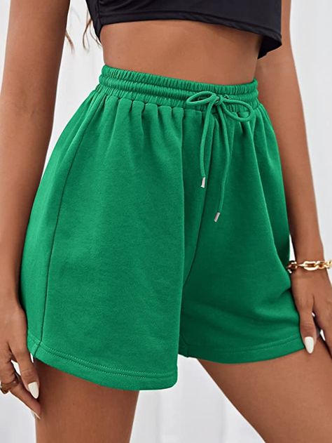 Jersey Shorts Outfit Women, Fleece Shorts Outfit, Pattern Shorts, Diy Shorts, Shorts Outfits Women, Drawstring Waist Shorts, Women Shorts, Track Shorts, Fleece Shorts