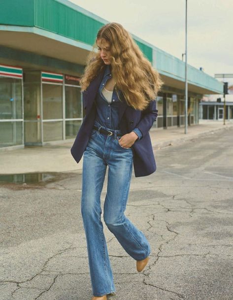 Felice Noordhoff Vogue Japan 1970’s Denim Fashion Editorial | Page 2 Denim Editorial, 70s Inspired Fashion, High Fashion Photography, Vogue China, Instyle Magazine, 1990s Fashion, Vogue Germany, Vogue Japan, Glamour Photography