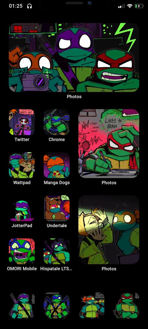 Tmnt Themed Phone, Tmnt Wallpaper Ipad, Tmnt Character Sheet, Tmnt Phone Theme, Tmnt App Icons, Tmnt Homescreen, Tmnt Widgets, Eazybridget Tmnt, Tmnt Wallpaper Iphone