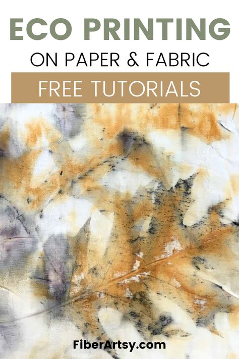 Eco Printing Tutorial Step By Step, Eco Printing Fabric, Ecoprint Paper, Eco Painting, Solar Dyeing, Eco Printing Tutorial, Sustainable Streetwear, Eco Printing Textiles, Eco Dyeing Fabric