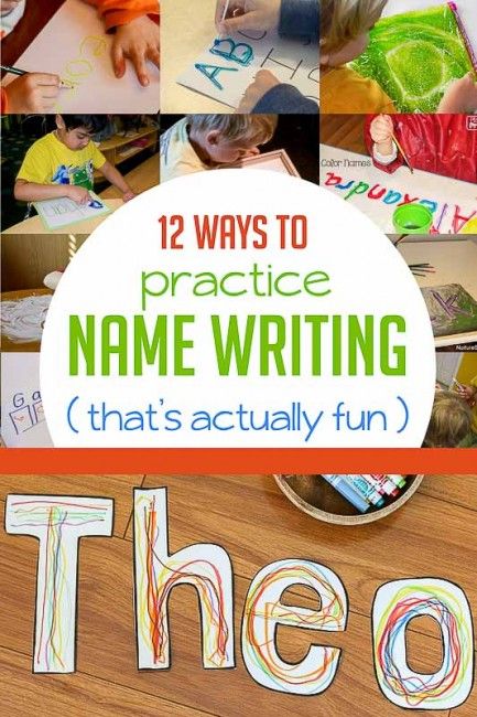 12 fun ways to practice name writing for preschooler -- that will actually have them interested in trying to write it! Practice Name Writing, Name Writing Activities, Name Writing Practice, Preschool Names, Name Activities, Preschool Writing, Preschool Literacy, Writing Center, Name Writing