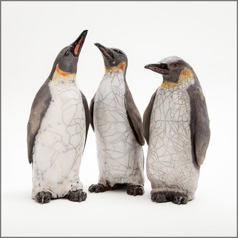 Raku penguins – first look – Carol Ceramics Penguin Ceramics, Ceramic Penguin Pottery, Pottery Penguin, Raku Pottery Animals, Penguin Sculpture, Ceramic Birds Sculpture, Pottery Animals, Ceramic Art Sculpture, Raku Ceramics