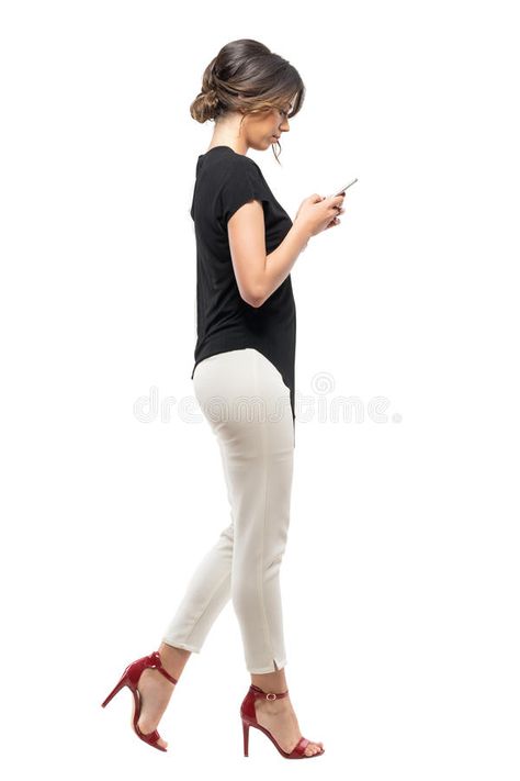 Person Walking Side View Drawing, Walking Side View Reference, Walking Pose Side View, People Walking Side View, Walking Drawing Reference Side, Woman Standing Side View, Walking Side View Drawing Reference, Person Walking Side View, Walking Side Profile