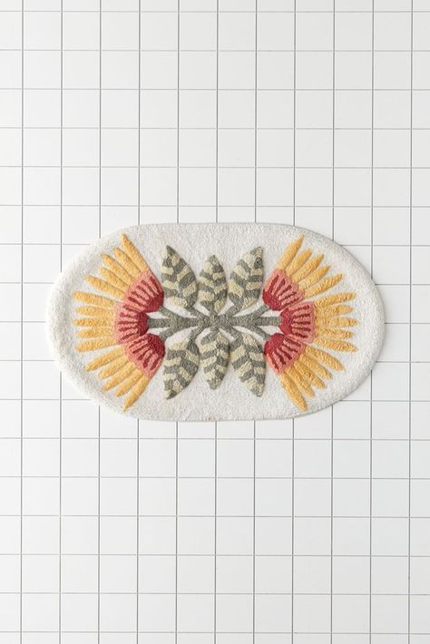 Round Bath Mats, White Bath Mat, Round Bath, Floral Bath, Bathroom Rugs And Mats, Cotton Bath Mats, Cotton Bath Rug, Bathroom Rug Sets, Bath Mat Sets