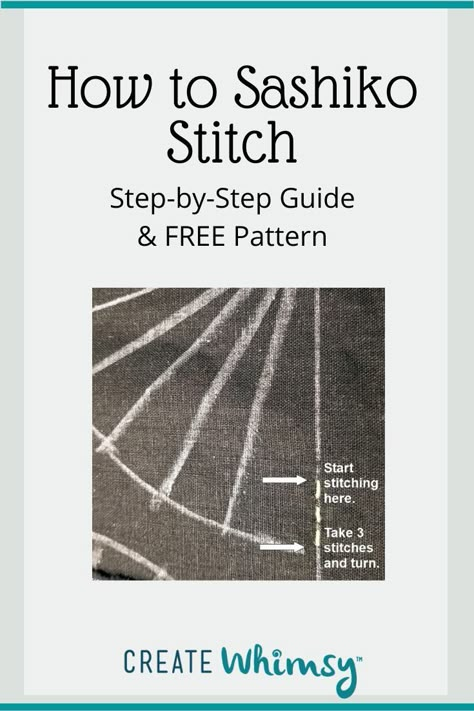 Learn How to Sashiko Stitch for slow, meditative stitching. It's easy, portable and requires just a few supplies. Sashiko Jacket, Sashiko Tutorial, Japanese Quilt Patterns, Boro Stitching, Sashiko Pattern, Sashiko Stitching, Sashiko Boro, Boro Sashiko, Scrap Fabric Projects