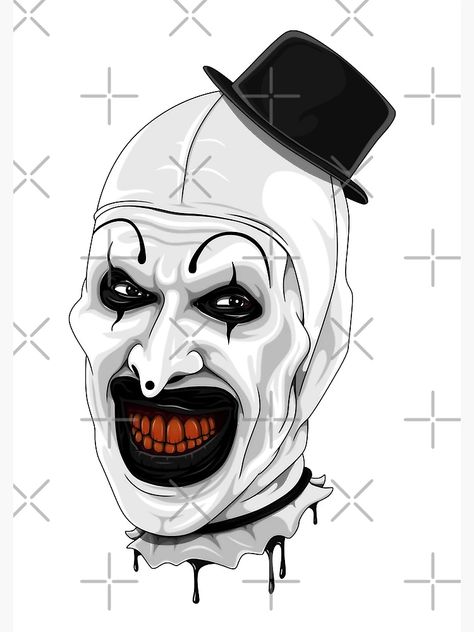 "Art the Clown terrifier movie halloween " Journal for Sale by PatriciaBilly | Redbubble How To Draw Art The Clown, Terrifier Tattoo Design, Art The Clown Terrifier Tattoo, Art The Clown Terrifier Drawing, Art The Clown Drawing, Freddy Tattoo, Art The Clown Tattoo, Terrifier Drawing, Terrifier Tattoo