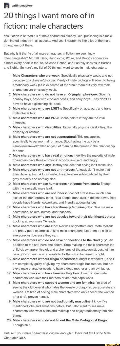 Goals To Give Characters, Describing Black Characters, Male Character Traits, Male Character Description, Hobbies For Characters To Have, How To Write Male Characters, Male Character Description Writing, Introducing Characters In A Story, Writing Male Characters