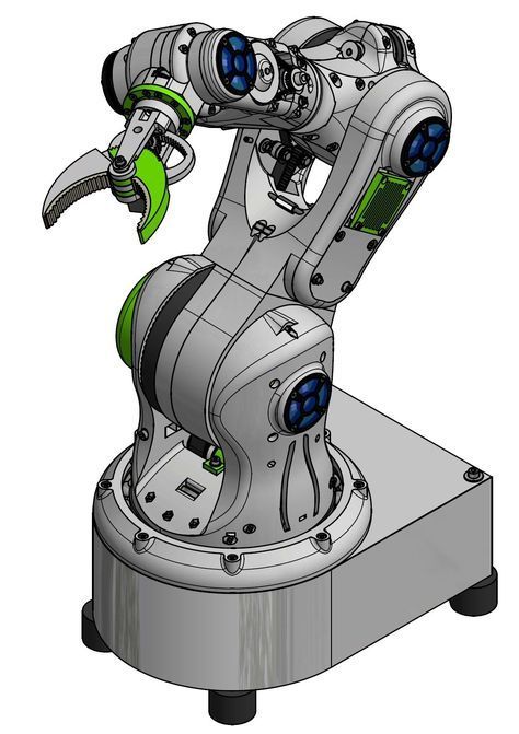 My printable robot arm is inspired by the well known industry robots, but printable. The goal is to develop a open source robot arm to use in private or small businesses and make robot development available for every one. The arm should lift about 2 kg enough to perform every day tasks. Currently robot arms are expensive or small and weak, or clumpy. Industrial robots are expensive and dangerous and for that not suitable for using at home or schools. A Open Source printable robot can bu... 3d Printed Robot, 3d Tiskárna, Arduino Robot, Robotic Automation, Mechanical Arm, 3d Printing Business, Mechanical Engineering Design, Industrial Robots, Robotics Projects