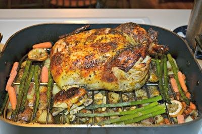 Oven Roasted Chicken with Potatoes and Vegetables Chicken Recipes With Potatoes, Roasted Whole Chicken Recipes, Roast Chicken And Potatoes, Recipes With Potatoes, Roasted Chicken With Potatoes, Oven Roasted Whole Chicken, Roasted Whole Chicken, Potatoes And Vegetables, Chicken Potato Bake