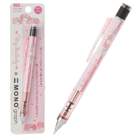 Japan Sanrio X Tombow My Melody Monograph Mechanical Pencil | Etsy Mechanic Pencil, Cool Stationary, Pencil Photo, Cute Bento Boxes, Sanrio Little Twin Stars, Cute Stationary, Aesthetic Japan, Kawaii Accessories, Pastel Pink Aesthetic