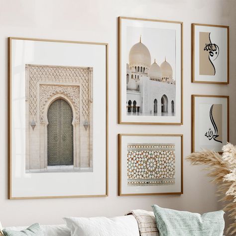 Arabian Palace Muslim Mosque Islamic Script East Gate Wall Art Print Canvas Painting Living Room Decor Poster And Home Picture Islamic Living Room Decor, Islamic Wall Art Printable Free, Islamic Paintings Wall Art, Islamic Wall Pictures, Islamic Art For Living Room, Arabian Palace, Living Room Islamic Wall Art, Islamic Art Canvas Wall Decor, Middle Eastern Art