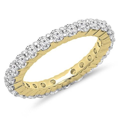 1.00 Carat (ctw) 18K Yellow Gold Round Diamond Eternity Wedding Anniversary Stackable Band (Size 8.5) * Learn more @ Round Eternity Band, Pet Memorial Necklace, Memorial Pendant, Cuff Bracelets Handmade, Eternity Ring Diamond, Stackable Ring, Diamond Eternity, Bangles Jewelry, Ring Band