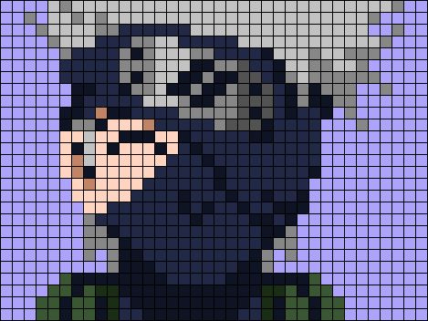 Alpha pattern #77814 | BraceletBook Pixel Art Pattern Anime 32x32, Anime Pixel Art Naruto, Easy Anime Pixel Art, Naruto Pixel Art Grid, Alpha Pattern 32x32, Pixel Art Templates Anime, Itachi Pixel Art, Anime Pixel Art Grid Easy, 30x30 Pixel Art