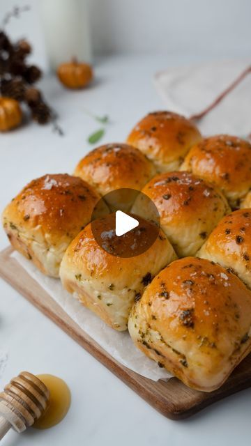 Honey Sage Milk Buns, Milk Buns, Milk Bun, Sage Butter, Bread Ideas, Buttermilk, Sea Salt, Buns, Honey