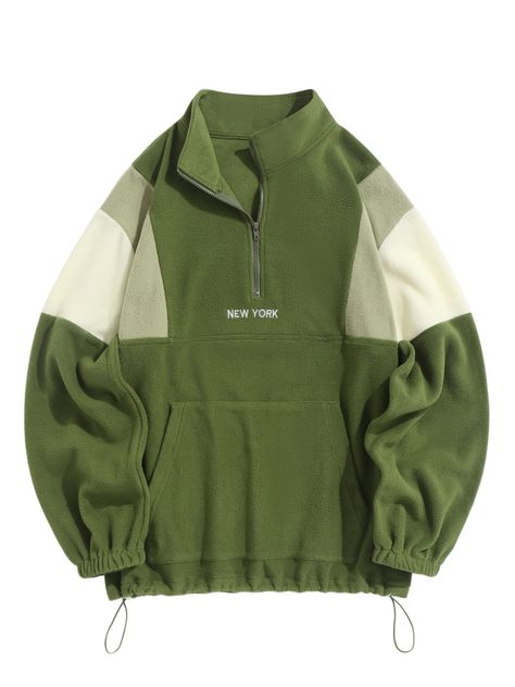 PRICES MAY VARY. Made of 100% polyester fleece fabric with slight stretch for comfort and easy wear Features fluffy texture, stand collar, half zipper, kangaroo pocket and NEW YORK embroidery Available in Deep Green color and size 2XL Perfect for casual wear, sports, parties, school, vacation and daily use Machine washable sweatshirt provides soft, warm and skin-friendly feel  Product Details    Gender: For Men  Clothes Type: Sweatshirts  Style: Casual,Fashion  Occasions: Daily  Fit Type: Loose Fluffy Hoodie, Sports Streetwear, Turtleneck Sweatshirt, Hoodie Green, Winter Outfits Men, Half Zip Sweatshirt, Vintage New York, Fuzzy Sweater, Jeans Leggings