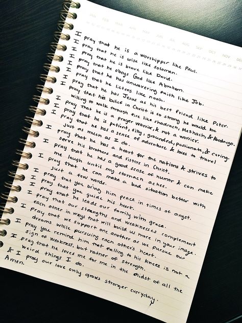 My prayer for my future husband Writing Letters To My Future Husband, My Future Husband Pictures, Dear Future Husband Letters Christian, Future Husband Notes, Notebook For Future Husband, Dear Future Husband Christian, Future Husband Checklist, Bible For Husband, Journal For My Future Husband