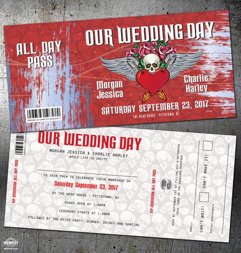 Rock And Roll Wedding, Heavy Metal Wedding, Rock Festival, Rocker Wedding, Batman Wedding, Rockabilly Wedding, Rock N Roll Wedding, Music Themed Wedding, Skull Wedding