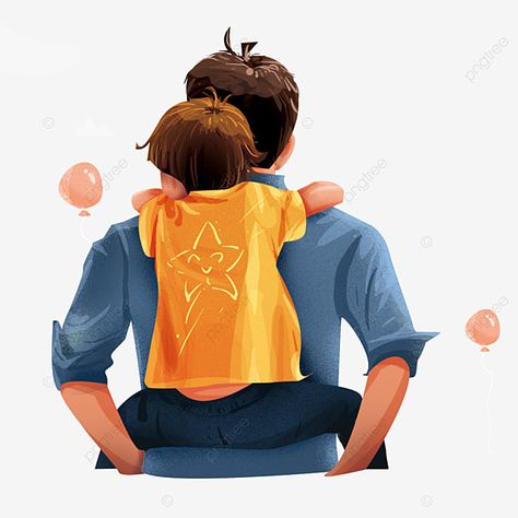 Father And Son Illustration, Boy Teenager, Father's Day Illustration, Happy Fathers Day Images, Childhood Memories Art, Man Png, Father Art, Romantic Love Song, Boy Illustration