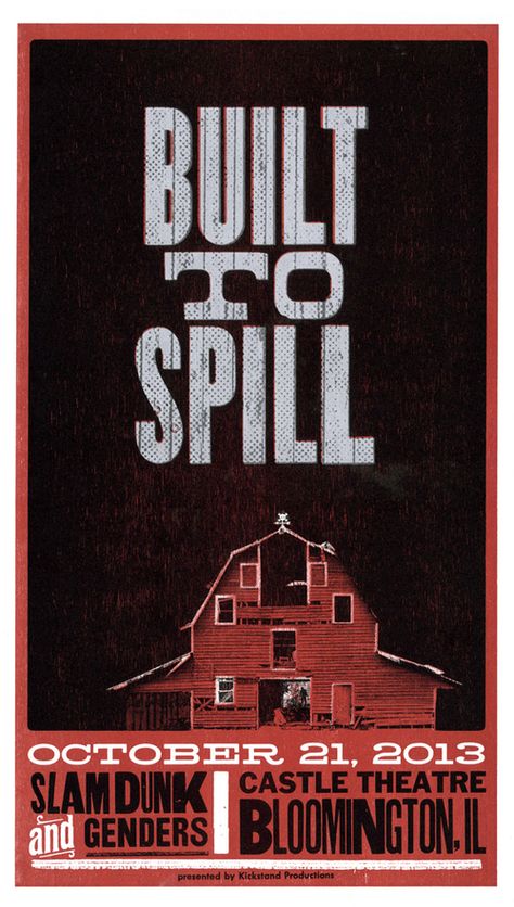 Built To Spill, 3-color letterpress show poster, 2013 Wood Type Poster, Alternative Posters, Built To Spill, Show Posters, Retro Type, Nashville Music, Jazz Poster, Gig Poster, Honky Tonk