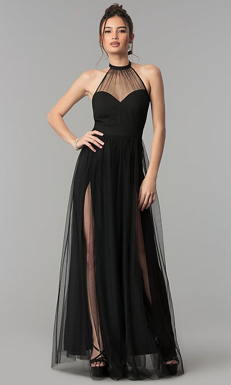 Black Halter Neck Dress, High Neck Halter Dress, Halter Prom Dress, High Neck Prom Dress, Halter Prom Dresses, Graduation Party Dresses, Simply Dresses, Shiny Dresses, Prom Girl