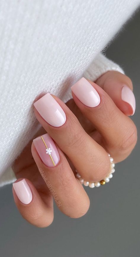 spring nails colors, spring nails ideas, pastel nails, classy spring nail designs, spring nails short, spring nails Acrylic, spring nail designs for short nails, spring nails 2023, cute spring nails 2023, pastel nail designs, floral nails Kutek Disney, Milky Nails, October Nails, Nagel Tips, Smink Inspiration, Simple Gel Nails, Work Nails, Her Nails, Short Acrylic Nails Designs