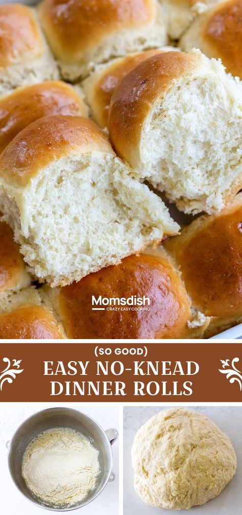 These holiday dinner rolls are irresistibly soft and fluffy, making them the perfect side dish for your festive feast. The best part? You don’t need any special equipment or kneading to whip them up. Serve warm and watch them disappear from the table in no time! Easy No Knead Dinner Rolls, Dinner Rolls No Knead, No Fail Dinner Rolls, Holiday Dinner Rolls, No Knead Rolls, No Knead Dinner Rolls, Holiday Rolls, Dinner Rolls Recipe Homemade, Thanksgiving Dinner Rolls