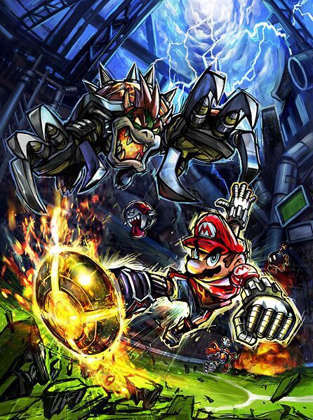 Mario Strikers Charged Super Mario Strikers, Mario Bowser, Nintendo Mario Bros, Mario Fan Art, Gamers Anime, Mario Games, Super Mario Art, Nintendo Art, Super Mario Brothers