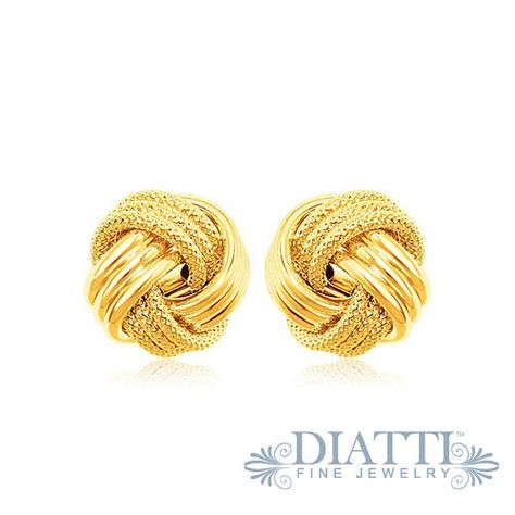 Knot Stud Earrings, Knot Studs, Gold Earrings For Women, Round Diamond Engagement Rings, Knot Earrings, White Gold Earrings, Unique Beauty, Earring Crafts, Love Knot