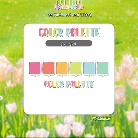 — credits to @eufxiriz ! ࣪ ᩠ 👒 Color Palette Bright, Aesthetic Indie, Color Palette, Canvas, Color