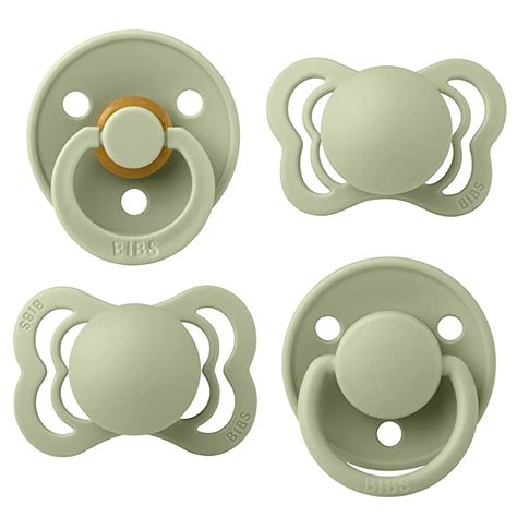 Amazon.com : BIBS Pacifiers – Try-it Collection | Includes Colour, De Lux, Couture and Supreme Pacifiers | BPA-Free Natural Rubber & Silicone | Made in Denmark | Sage | 0 to 6 Months : Baby Mouth Anatomy, Pacifier Bibs, Toy Garage, Right Or Wrong, Doll Beds, Clean Towels, Bandana Bib, Iphone App, Bottle Accessories