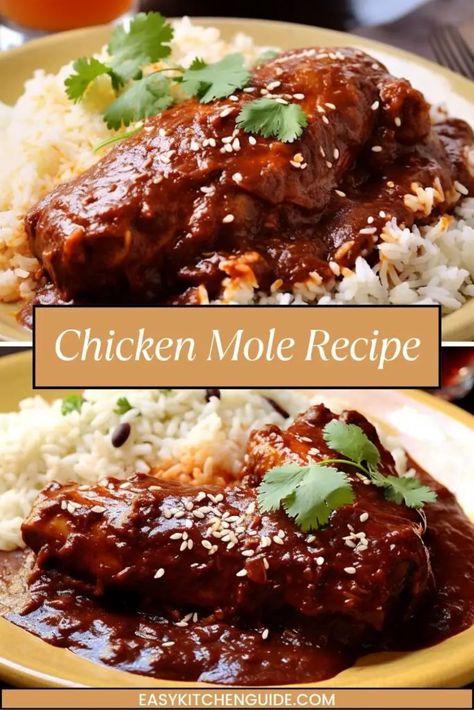 Last Updated on July 31, 2023 If you are new to Mexican cuisine, then you should definitely try chicken mole. It is a flavorful dish that originated from Puebla, Mexico, and has since become popular in many different Latin American countries.  Chicken mole is made from a combination of spicy ingredients. This rich and aromatic ... Read more Mole Recipe Easy, Chicken Mole Recipe Dona Maria, Chicken Mole Recipe, Mole Recipe, Mexican Favorites, Chicken Mole, Mexican Side Dishes, Mexican Dish, Kitchen Guide