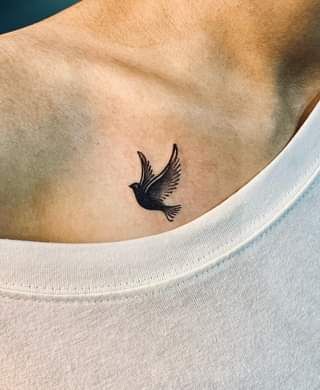 Blackbird Tattoo, Dove Tattoos, Dove Tattoo, Birds Tattoo, Black Bird, Maple Leaf Tattoo, Small Tattoos, I Tattoo, Tattoos For Women