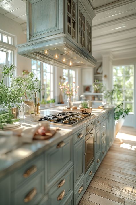 French Interior Kitchen, French House Kitchen, Cottage Vintage Kitchen, French House Interior Design, Vintage Style Kitchen Ideas, French Cottage House Interior, Dream Kitchen Inspirations, Living Room With Kitchen Designs, French Cottage Interior Design