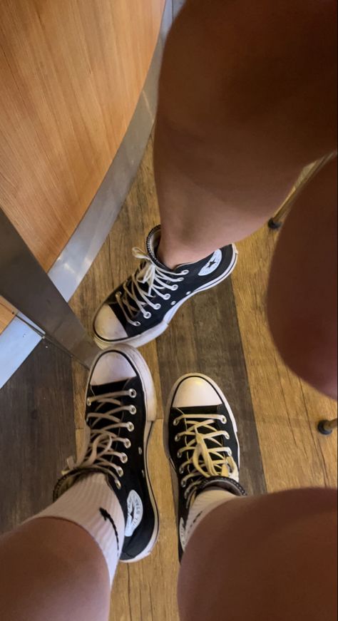 Converse With Long Socks, Long Socks, Converse Chuck Taylor High, Chuck Taylors High Top, Converse High, Converse High Tops, Chuck Taylor Sneakers, Chucks Converse, Converse High Top Sneaker