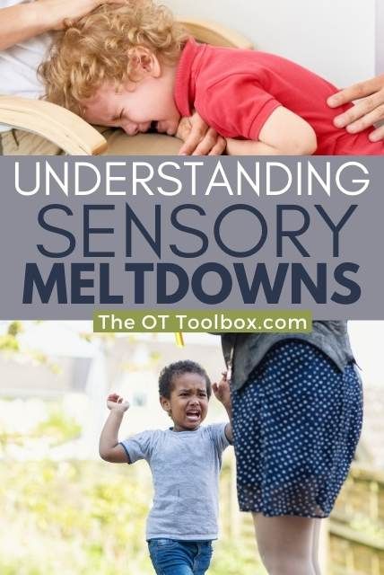 Sensory Meltdowns - The OT Toolbox Sensory Seeker, Occupational Therapy Kids, Sensory Disorder, Sensory Therapy, Sensory Diet, Sensory Activities Toddlers, Sensory Overload, Sensory Integration, Sensory Issues