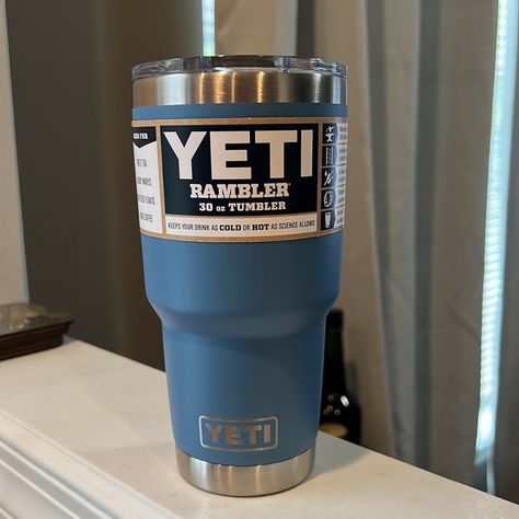 Nwt Pacific Blue 30oz Yeti Yeti 30 Oz, Yeti Cups, Yeti Cup, Custom Tumbler Cups, Cup Ideas, 30 Oz Tumbler, Custom Tumbler, Pacific Blue, Cooler Bag