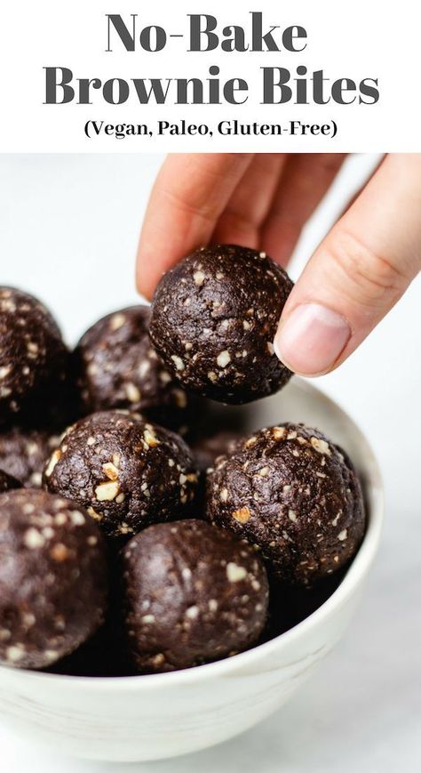 Vegan Energy Balls, Energy Balls Recipe, Energy Ball Recipe, Desserts Vegan, No Bake Brownies, Coconut Cream Pie, Brownie Bites, Medjool Dates, Paleo Vegan