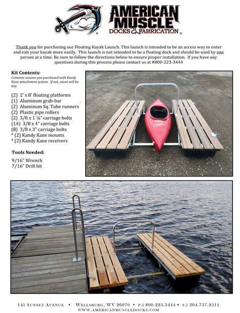 Kayak Launch Diy Floating Dock, Diy Kayak Launch, Docks On The Lake Ideas, Kayak Dock, Floating Dock Plans, Building A Dock, Kayak Launch, Dock Ideas, 1000 Lifehacks