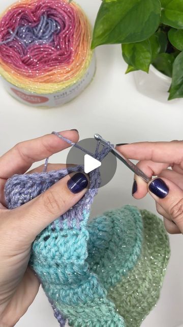 Red Heart on Instagram: "We're stitching with sparkles! Try this 3 row repeat pattern that is great for blankets and throws. 

INSTRUCTIONS:
Work any number of chains.
Row 1: Single crochet into every chain. ch1, turn.
Row 2: Single crochet into every stitch, ch2, turn.
Row 3: Yarn over, insert hook into the first stitch and draw up loop, yarn over and insert hook into the corresponding stitch from the row below, draw up a loop, yarn over pull through all loops. Repeat for all remaining stitches.
To proceed repeat rows 1-3

#CrochetCool #Crochetspo #CreateMakeShare #CrochetStitches #YarnLove" Sparkle Yarn, Repeat Pattern, Pull Through, Heart On, Repeating Patterns, Crochet Yarn, Crochet Tutorial, Single Crochet, Red Heart