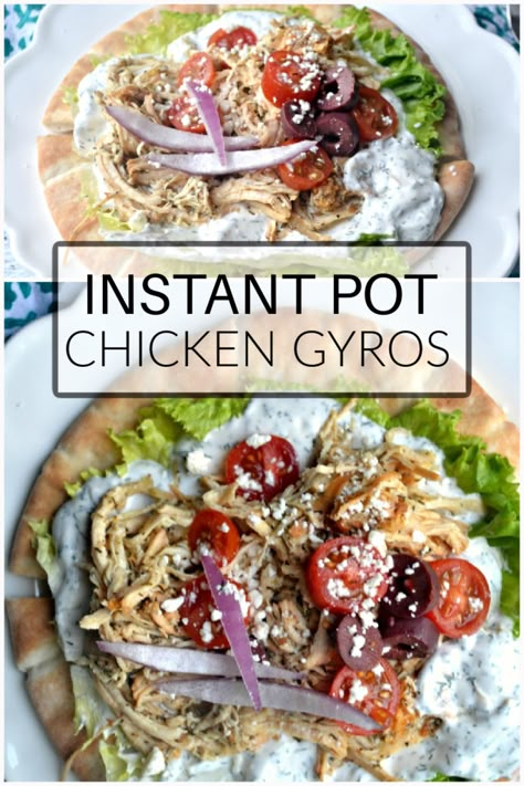 Chicken Gyros, Healthy Instant Pot Recipes, Instant Pot Recipes Chicken, Instant Pot Dinner Recipes, Easy Instant Pot Recipes, Instapot Recipes, Instant Pot Chicken, Chicken Tacos, Pressure Cooker Recipes